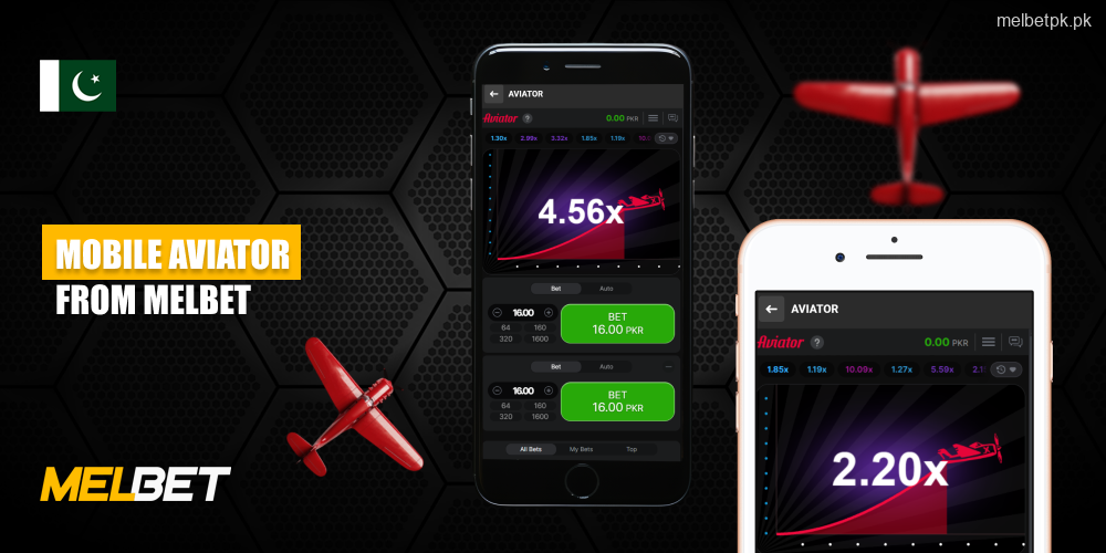To play Aviator at Melbet Casino on a smartphone Pakistanis can download the Android and iOS app